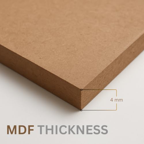 Image of Pilwal's 16 x 24 inch MDF Sheets - Smooth Unfinished MDF RECTANGLE Sheet - MDF Board Coutouts for Craft DIY Art, lippan Art, Painting, Decoupage, Resin Art, Pyrography, Laser Cutting (16 inch x 24 inch inch, 2 Pieces, 4mm)