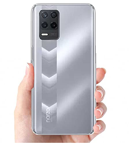 Image of Soft Silicone Back Cover Compatible with Realme 9 5G / 8s 5G / 8 5G / Narzo 30 5G, Transparent Case