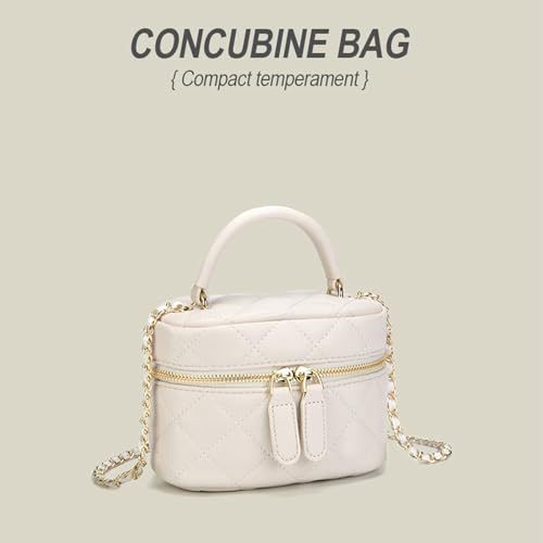 Mini Quilted Square Box Bag Crossbody Handbag With Metal Chain Strap for Women4