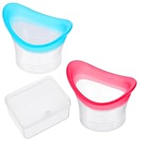 2 Stücke 10ml Silikon Augen Bade Tasse Augenspülung Weiche Augen Waschschale Augendusche Wiederverwendbar Tragbare Augen Badewanne Augenpflege-Werkzeug Augenreiniger für Augenreinigung Brillen Pflege