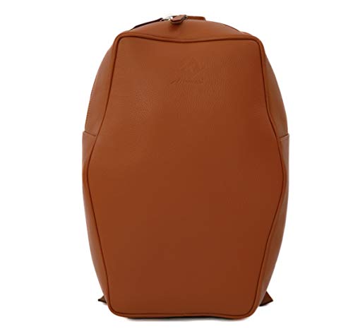 Sac à dos en cuir rouge MONILI par Micucci fabriqué en Italie avec finitions en zamak