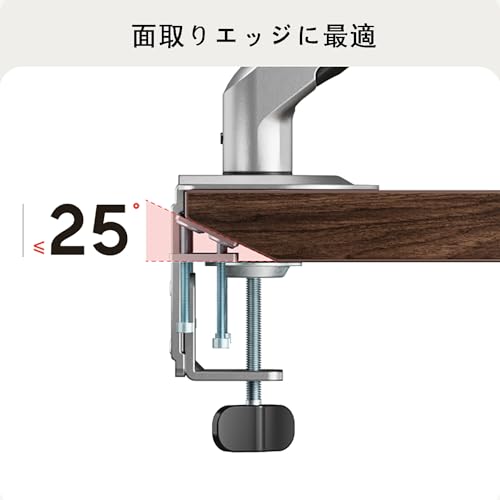 モニターアーム補強プレート,Cクランプ取り付け 凹凸のあるテーブルトップに最適, モニターマウント補強プレート取付部硬さ強化対策 デスク保護 傷防止 滑り止めシート付き