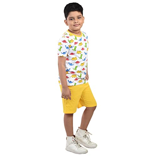 Image of Clothe Funn Boys Printed Cotton Half Sleeves T-Shirt & Shorts Set