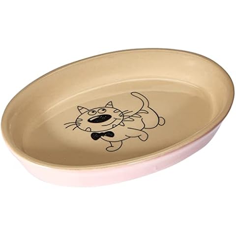 Nobby 73636 Pink/Beige Ceramic Cat Bowl Cover