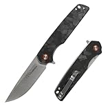 チャンピオンツール フォールディングナイフ 折りたたみナイフ コンパクト ライナーロック ボールベアリング 片手 頑丈 軽量 D2鋼 直刃 ユーティリティ カーボンファイバー 調理 料理 万能 携帯 キャンプ DIY 登山 釣り 防災 アウトドア ブラック/ブラック No.CG-FDKN04BLBL