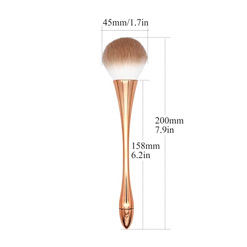 Pincel de maquiagem em pó, pincel de blush, pincel de rosto grande para pó solto ou prensado, pincel