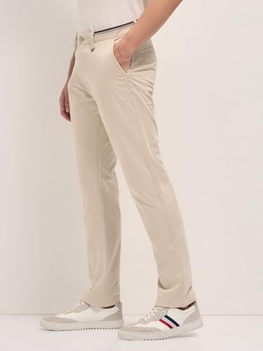 Image of Men's Grey Cotton Straight Fit Casual Trouser