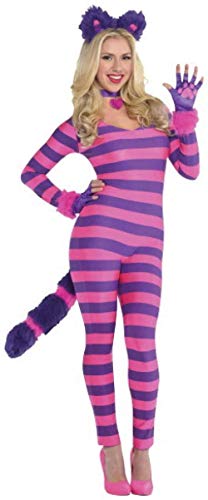 AMSCAN Adult Costume, Lady Cheshire Kitty Cat, X-Large (14-16), 6 Count