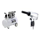 髙儀(Takagi) EARTH MAN 静音タイプ オイルレス エアーコンプレッサー 39L ACP-39SLB+エアーインパクトレンチ【セット買い】