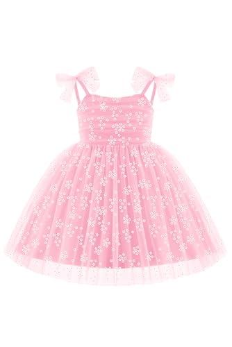Arshiner Toddler Girls Dress Bowknot Pink Birthday Party Tulle Dresses