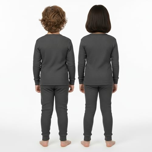 Image of Fort Worth Thermal Set for Winter - Warm Soft Cotton Innerwear Base Layer Upper & Lower | Full Sleeve Thermals for Kids,Toddlers,Boys & Girls | Cold Weather Body Warmer Long Johns Set