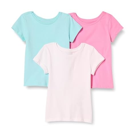 Amazon Essentials Girls' T-Shirts, Pack of 3 Cover