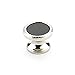 Schaub 20-PN-CB Kingsway 1-1/4" dia. Round Knob - Polished Nickel, Classic Black Glass Inlay
