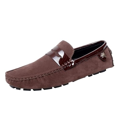 Mens Travel Loafers Shoes Breathable Suede Vamp Slip On Comfortable Driving Style Casual Events Business Outdoors Wedding