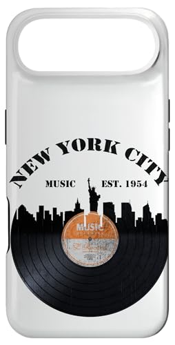 New York City Vintage Phonograph Vinyl Record Music Old Disc �X�}�z�P�[�X iPhone Air �p