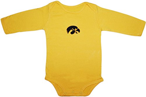 University of Iowa Hawkeyes Long Sleeve Bodysuit Gold