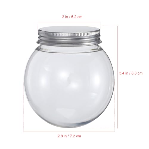 Bolas de decoración navideña rellenables transparentes con tapa de aluminio resistente 3