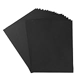 Wishop 20 Sheets Colored Thick Paper Cardstock Blank for DIY Crafts Cards Making, Halloween, Invitations, Scrapbook Supplies (Black, 8.5 x 11 inches)
