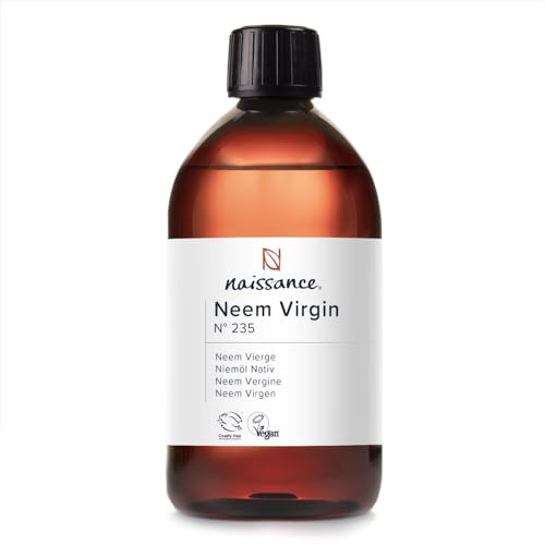 Naissance Aceite Vegetal de Neem (No. 235) 450ml - Virgen, Natural, Prensado en Frío, Vegano y no OGM - Para La Piel, Cabello, Plantas