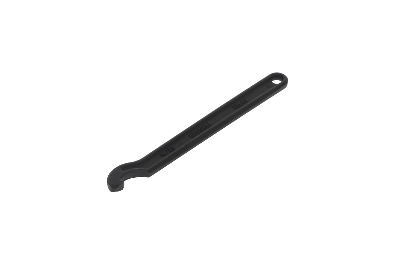 Gedore Black Hook Spanner With Lug, For Slotted Nuts, Af 16-20 Mm, Tip Dia. 5 Mm, Ratchet Spanner, 40 16-20