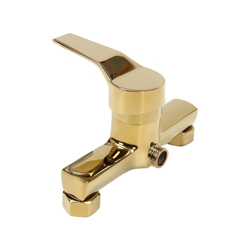 Ensemble complet de douche doré OUKANING avec entraxe ajustable pour rénovation facile - 7