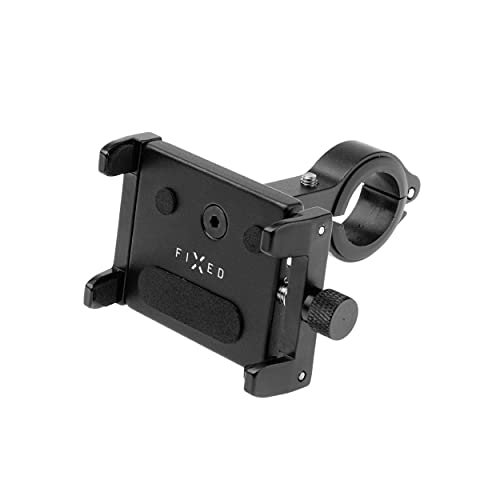 FIXED Support Téléphone Accroche Telephone Universel Moto pour Smartphone Bikee en Aluminium - Largeur 5,4-10 cm - Noir