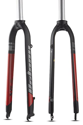 🚩Caratteristiche: questa bici a forcella rigida è saldata con un bellissimo motivo a lenza; il nostro modello è elegante e resistente alle macchie; Peso della forcella intera: 1,76 libbre. Leggero è la tua buona scelta.