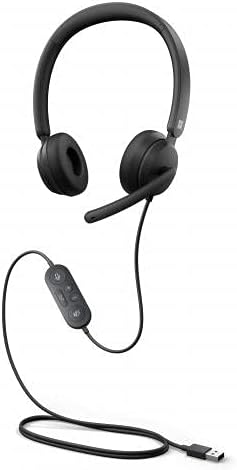 Microsoft Modern Wired Headset,On-Ear Stereo Headphones with Noise-Cancelling Microphone, USB-A Connectivity, In-Line Controls, PC/Mac/Laptop - Certified for Microsoft Teams