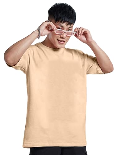 Image of Veirdo Men's Cotton Oversized Fit Oversized Baggy Fit Drop Shoulder Cool and Stylish Graphic Printed Design Half Sleeve T-Shirt (Available Sizes: S to 2XL)