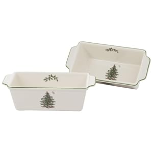 Spode Kastenform Weihnachtsbaum, 2 Stück