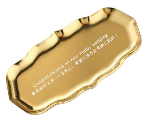 XINSHEG 開店祝い キャッシュトレイ ロゴ 名入れ 選べる5色 小物入れ ペンケース メガネ置き 雑貨ケース 小物入れ 金属製キャッシュトレー 周年祝い お返し ひな祭り 卒業式 就職祝い 卒業祝い