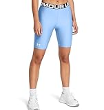 Under Armour Heatgear 8inch Shorts Pantalones Cortos, Azul Horizonte/Blanco, M para Mujer