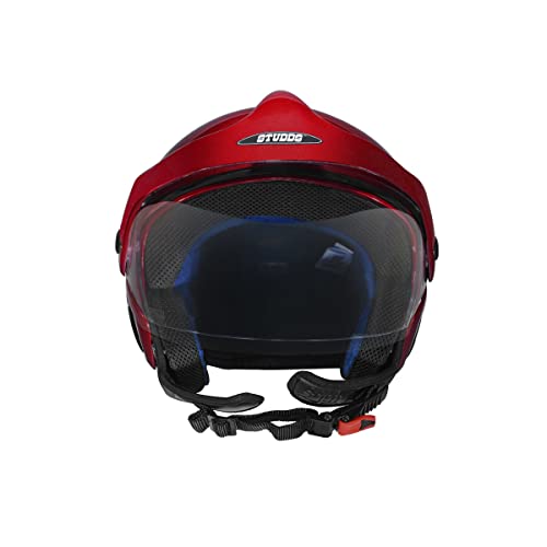 Image of Studds Marshall Open Face Helmet (Cherry Red, XL)