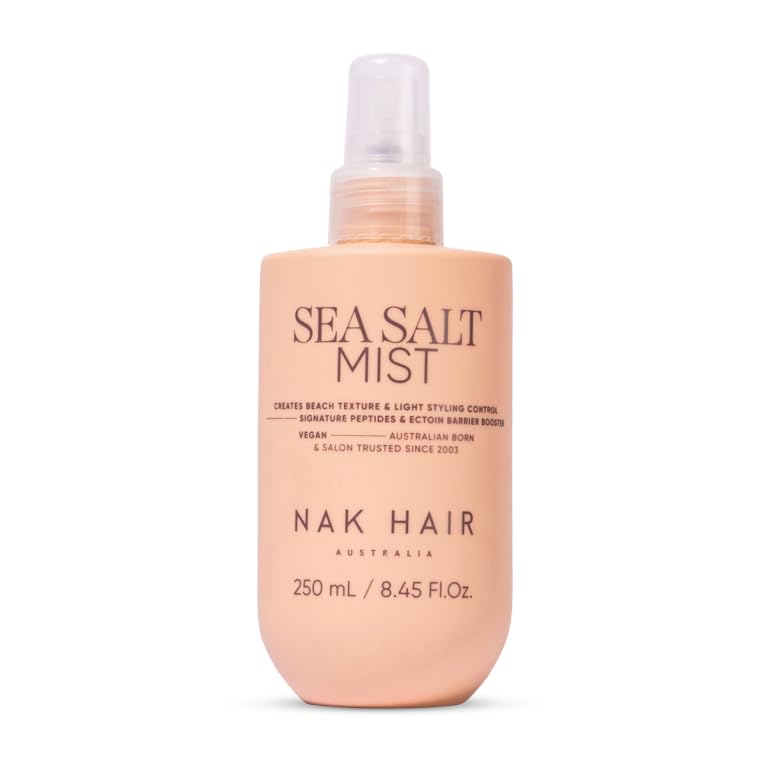 NAK Signature Sea Salt Hair Spray 250ml - Texturizing, Styling Hair Mist for Beach Waves & Volume with Natural Vegan Complex