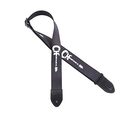 Charvel Guitars® »GUITAR LOGO STRAP « Correa de guitarra de poliéster – 5 cm de ancho – Color: negro/blanco