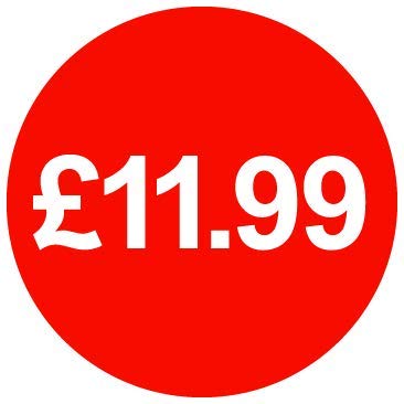 30mm Price Stickers Pack of 500 - Red - ยฃ11.99