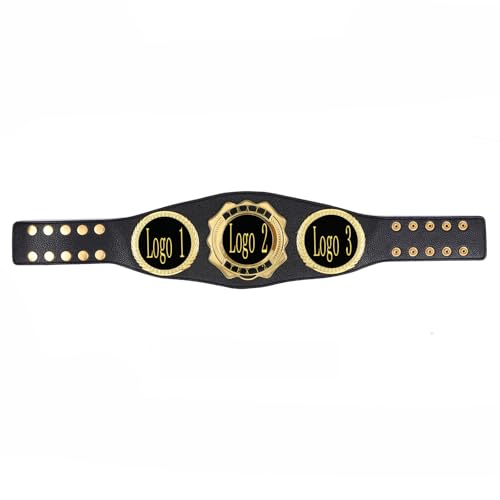 Custom Championship Belt, Wrestling Belt Real Leather Youth Size Champion Award Trophy Prize Gift