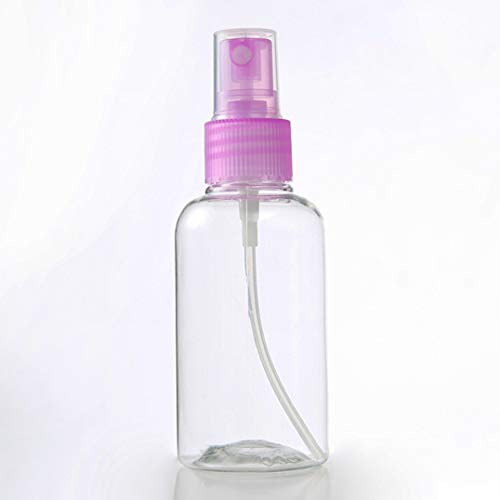 Preisvergleich Produktbild XINTECH 7 Stück 75 ml Sprühflaschen, leerer transparenter Kunststoff-Reisezerstäuber aus Kunststoff, Toilettenartikel-Flüssigkeitsbehälter (lila)