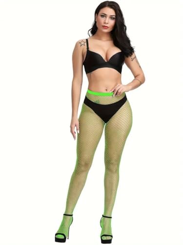 Image of Boolavard Fishnet Stockings, High Waist Tights for Women, Fish Net Tights Ladies Plus Size One Size Fit All