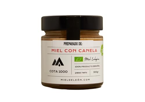 Miel con canela. Preparado de miel con canela. Miel pura de abeja. Miel cruda con canela envase de 300gr. Miel de Flores con toque a canela ecológica. Producto Artesano cosecha propia. Origen: España.