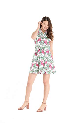 Image of Matchable Family Hawaiian Luau Men Women Girl Boy Clothes in Flamingo in Love