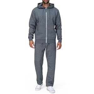 Basisstoff Laufforest Herren Jogging Anzug Dunkelgrau Gr. XL