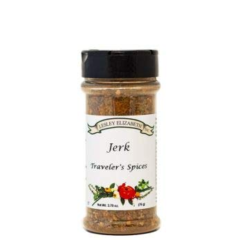 Image of Lesley Elizabeth Jerk Traveler's Spices - Authentic Caribbean Jerk Seasoning Blend for Chicken, Pork, Seafood & Veggies | Bold Heat & Island Flavor | Gourmet Rub for Grilling & Cooking