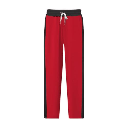 Men's Casual Baggy Sweatpants Workout Joggers Stretch Sweatpants Hiking Drawstring Colorblock Fall Pants with Pockets4