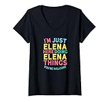 Photo Gallery donna elena here doing elena cose divertente nome elena maglietta con collo a v Photo Gallery donna elena here doing elena cose divertente nome elena maglietta con collo a v