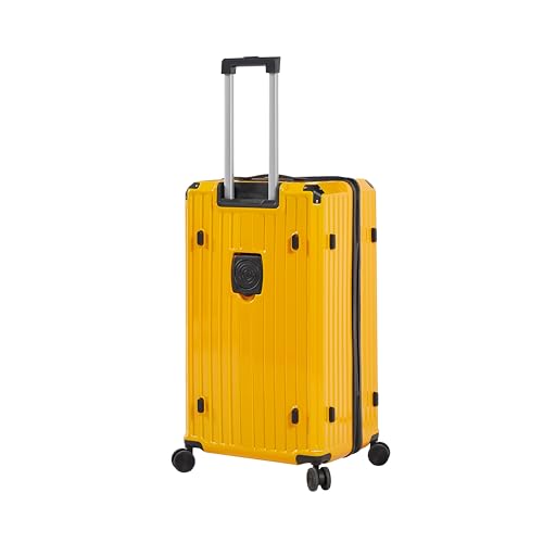 GOWE Luggage Set 4 pcs (20"/24"/29"/Travel Bag), PC+ABS Lightweight Luggage with Collapsible Cup Holder, 360¡ã Silent Spinner Wheels, TSA Lock, Yellow4