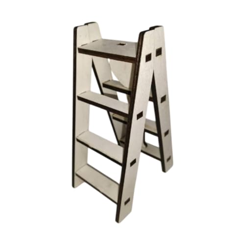 LOVIVER Valentine Ladder Table Decoration,Decorative Wooden Ladder Display Wedding Centerpiece Ornament for Club Cake Shop Hotel Cafe