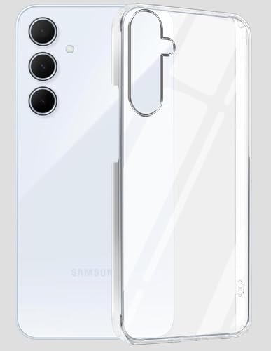 Image of XIVY Crystal Clear Hard Case Cover for Samsung Galaxy A35 5G - Ultra Hybrid Transparent Shockproof Back Cover with Anti-Yellow | Camera Protective Case