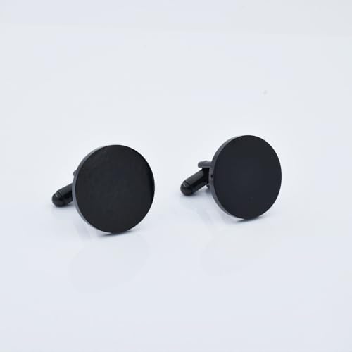 Mancuernillas redondas para hombre personalizadas plata/oro miniatura 5