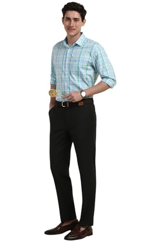 Image of Allen Solly Men's Cotton Checkered Slim Fit Shirt